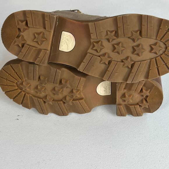 Sorel Joan Boots Women's Size 10 Tan Leather Suede Combat Waterproof Now Lace - Picture 14 of 14